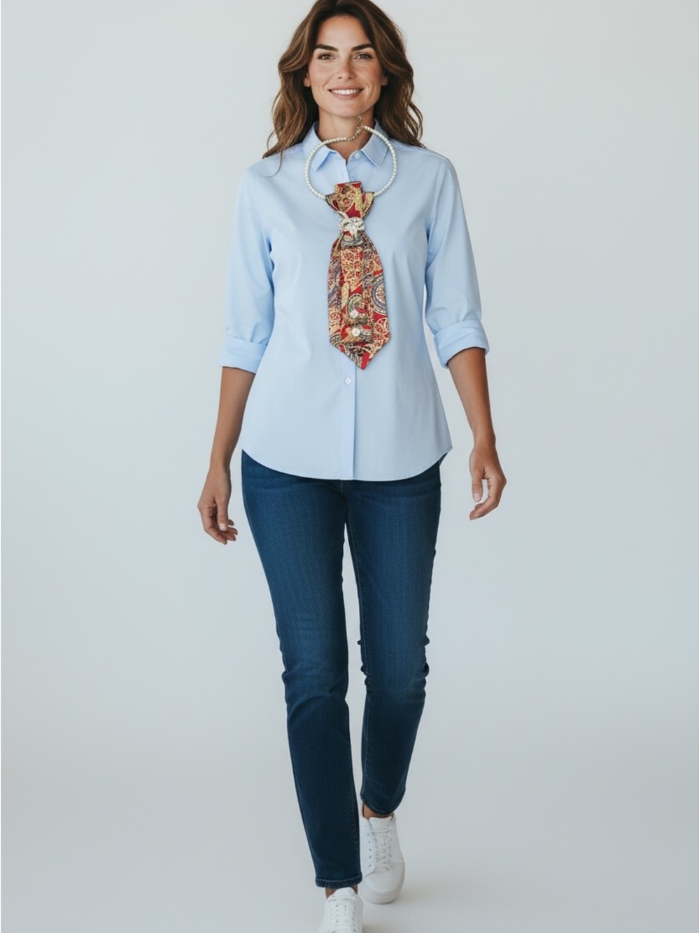 Upcycled SILK Harvey Benard Tie Necklace